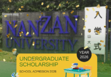 ประกาศผลการคัดเลือกทุนการศึกษาระดับปริญญาตรี ณ มหาวิทยาลัย Nanzan เมืองนาโกยา ประเทศญี่ปุ่น ประจำปี 2569
